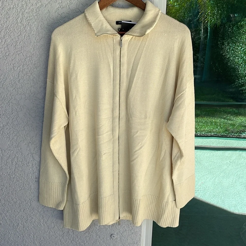 Lafayette 148 Silk Cotton Cardigan Sweater Size 1X - Picture 6 of 16